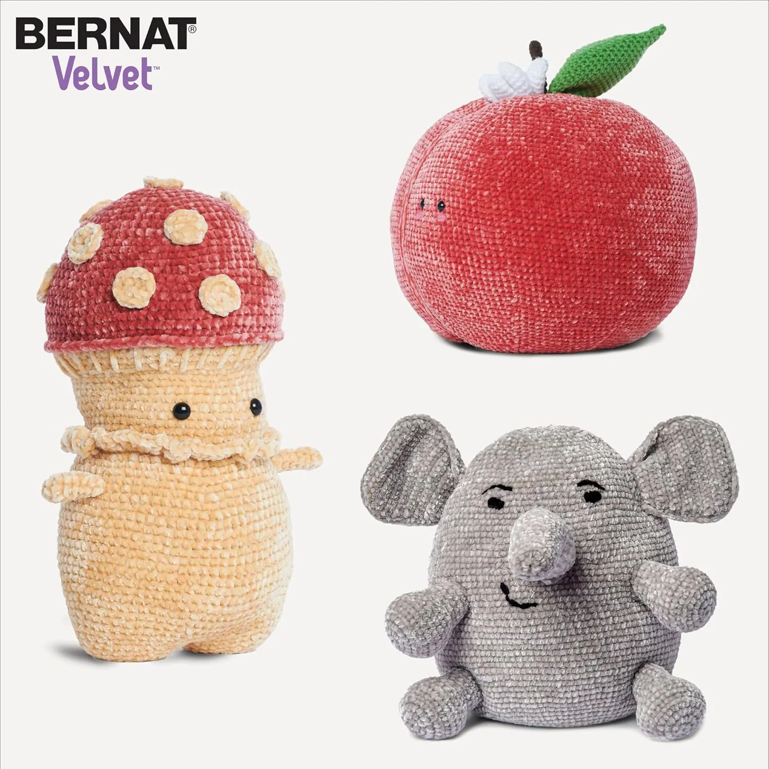Bernat Baby Velvet BB Baby Blackbird Yarn - 2 Pack of 300g/10.5 oz - 100% Polyester - #4 Worsted (Medium) - 492 Yards - Knitting/Crochet