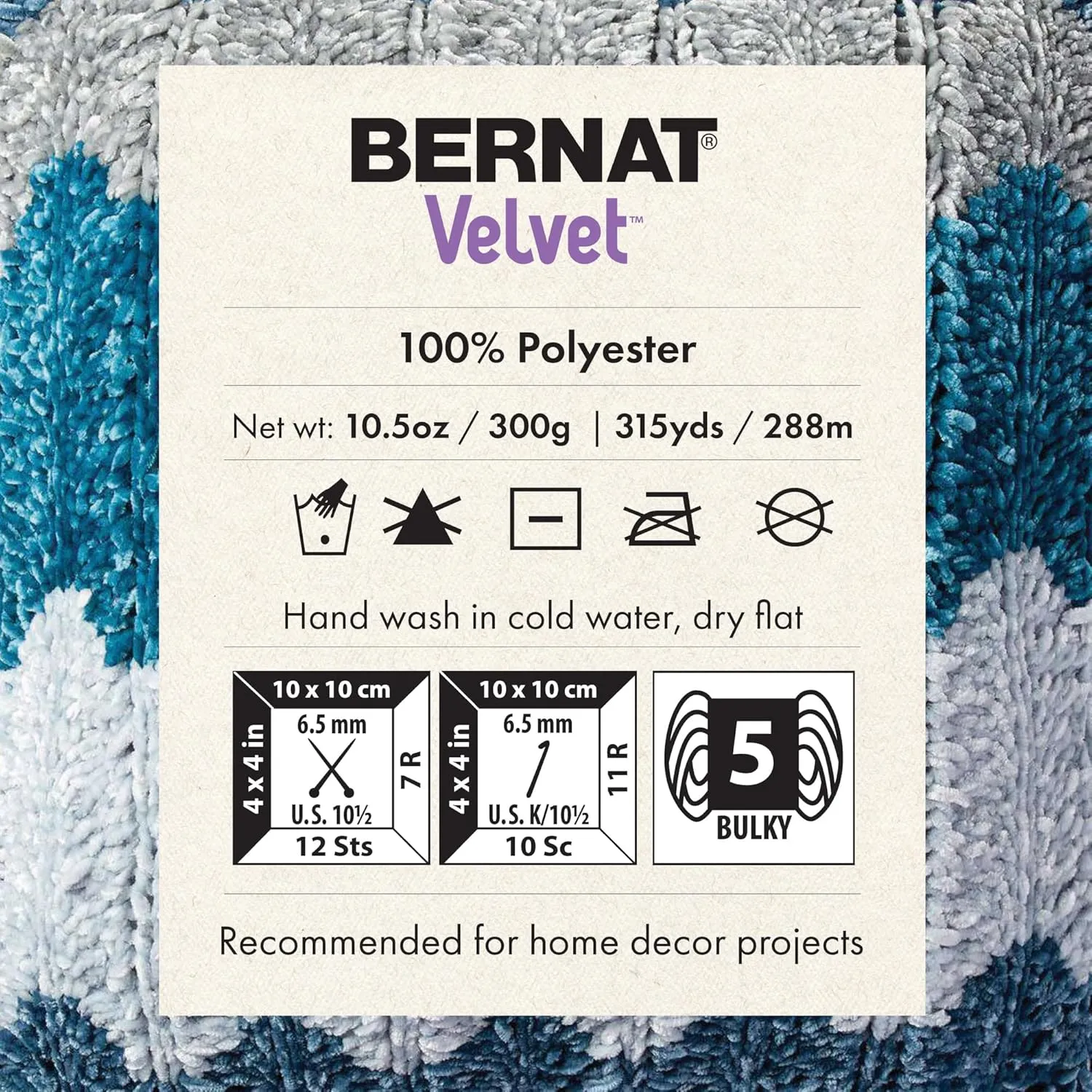 Bernat Baby Velvet BB Baby Blackbird Yarn - 2 Pack of 300g/10.5 oz - 100% Polyester - #4 Worsted (Medium) - 492 Yards - Knitting/Crochet