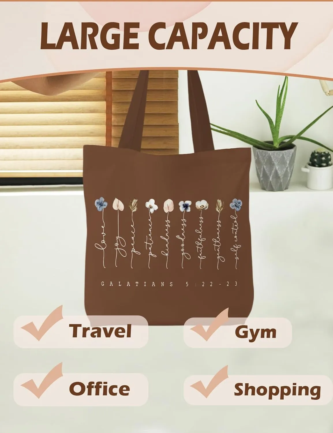 Bible Bags for Women, Christian Tote Bag, Gifts for Christian Women
