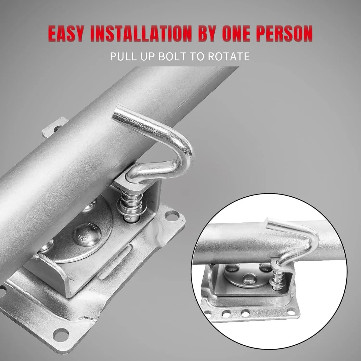 BIG RED ATR39001R-1 Torin Boat Trailer Jack with Single Wheel (6 Inch): Swing-Back Bolt-On Heavy Duty Swivel Tongue Trailer Jack, 1000 Lbs. Capacity
