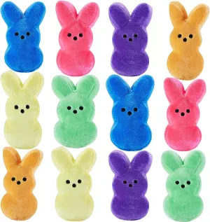 BIGSHEEP 2024 New 6 inch Easter Bunny Plush Toys Decorations Cute Animal Bunny Stuffed Doll Easter Basket Stuffers Gift for Kids (12pcs)