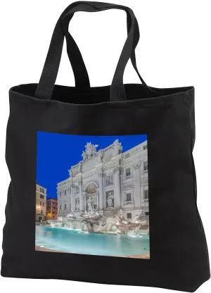 Black Tote Bag 14w x 14h x 3d - Italy, Rome, Trevi Fountain at dawn Fountains