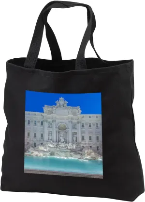 Black Tote Bag JUMBO 20w x 15h x 5d - Europe, Italy, Rome, Trevi Fountain at dawn Fountains