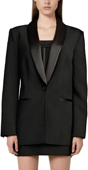 Blazer Trimmed with Satin