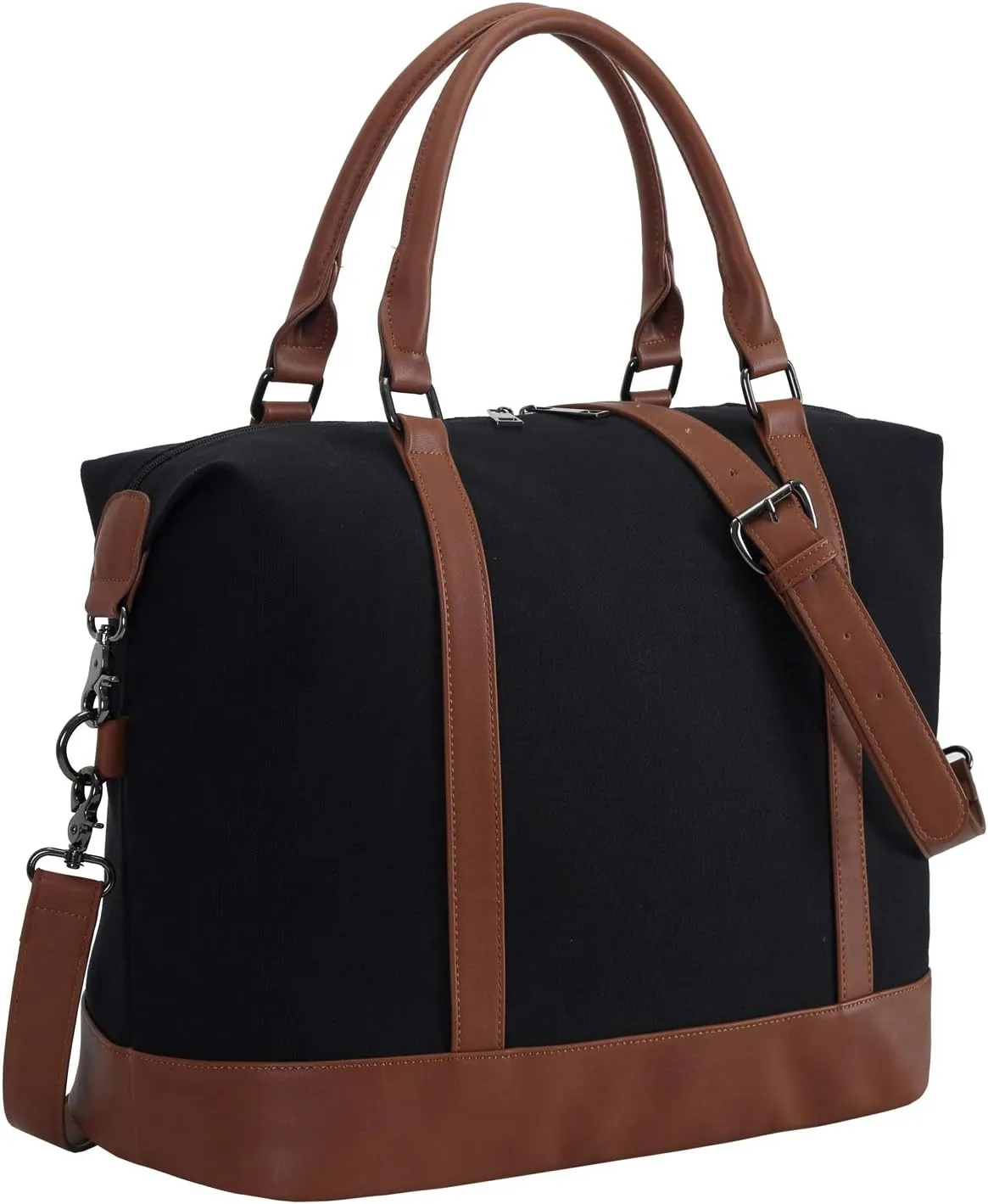 BLUBOON Travel Tote Bags with Zipper Ladies Canvas Bag Weekender Overnight Bag for Women Carry on Duffel Bag Trolley Sleeve