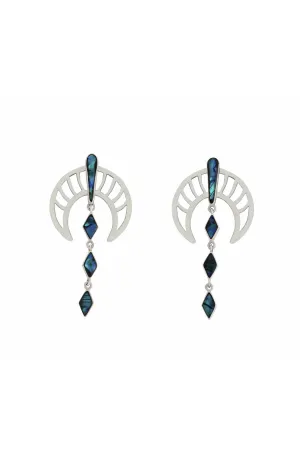 Blue Rawan Earrings in Silver