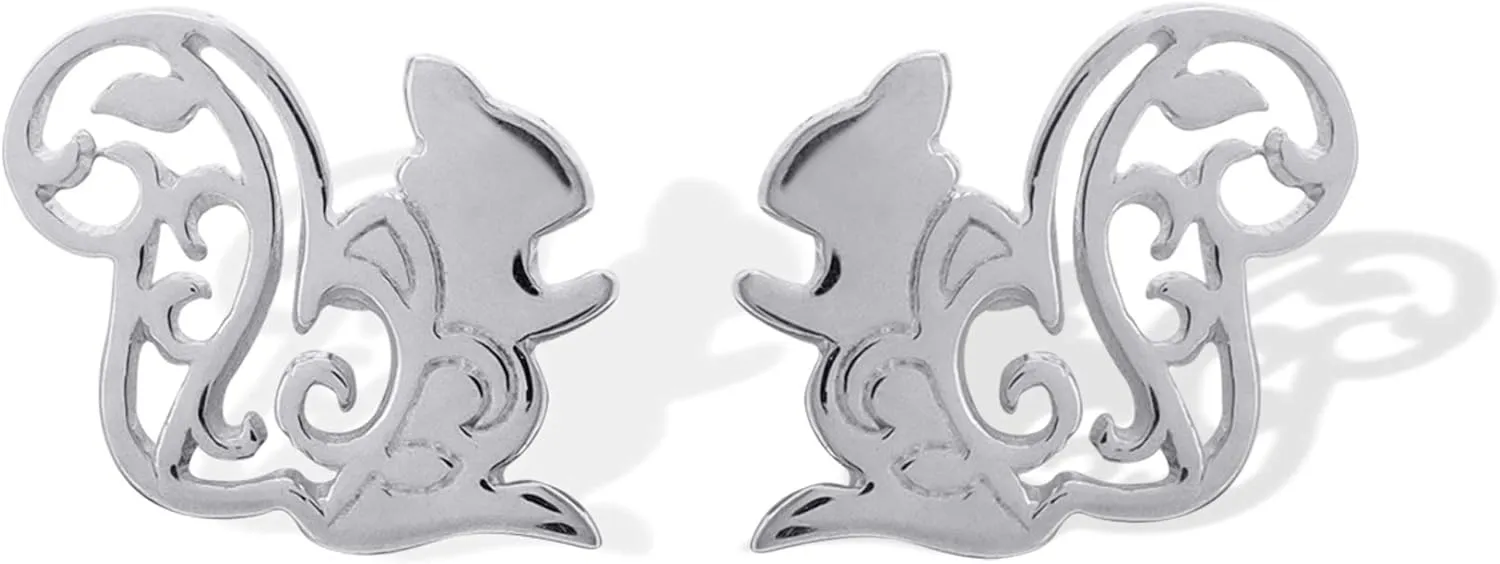 Boma Jewelry Sterling Silver Squirrel Chipmunk Stud Earrings