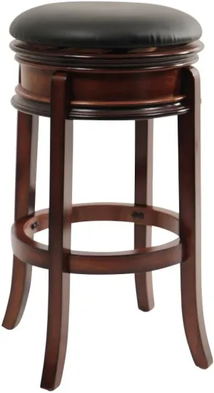 Boraam Magellan 29'' Backless Swivel Bar Stool, Black/Brandy