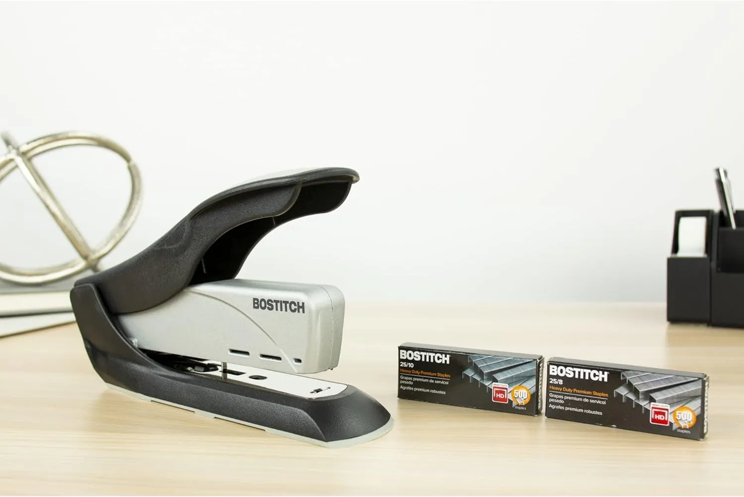Bostitch Office inHANCE Heavy Duty Stapler, 65-Sheet Capacity, Black/Silver