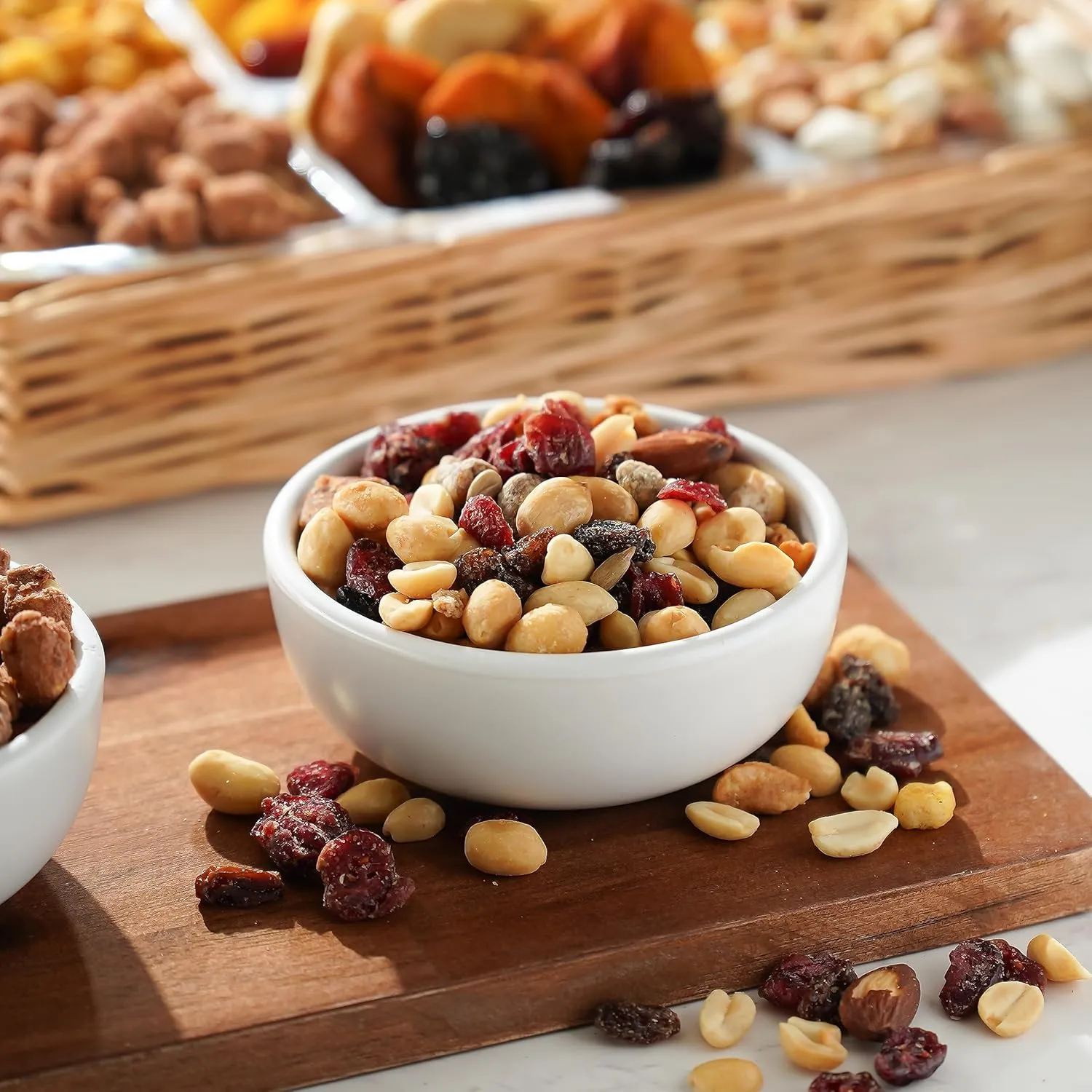 Broadway Basketeers Sympathy Fruit And Nuts Gift Basket - Gourmet Condolence Healthy Gifts For Men Woman Corporate