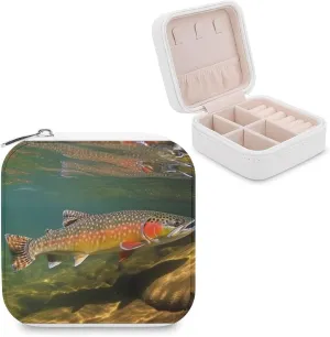 Brook Trout Fly Fishing Jewelry Case Organizer Jewelry Holder Organizer Jewelry Boxes