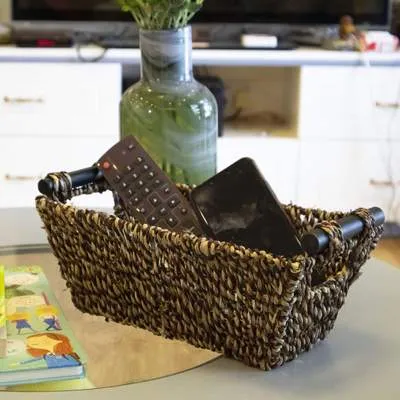 Brown Seagrass Wicker Baskets - Set of 2