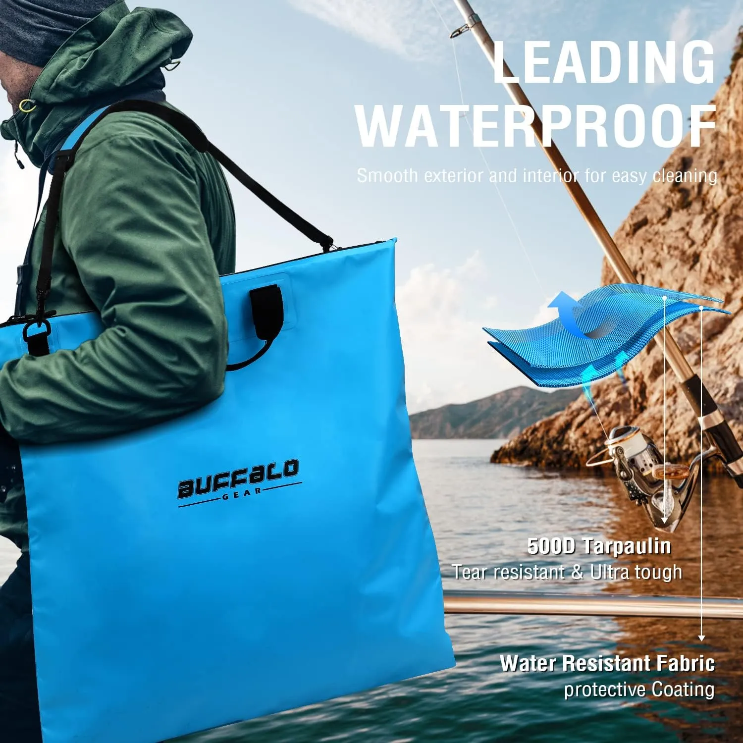 Buffalo Gear Fish Bag with Airtight Waterproof Zipper
