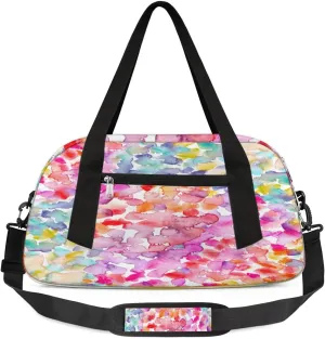 Butterfly Kids Duffle Bag Boys Overnight Gym Bag Large Capacity Waterproof Carry On Weekender Bag with Adjustable & Removable Shoulder Strap for Travel Sport School