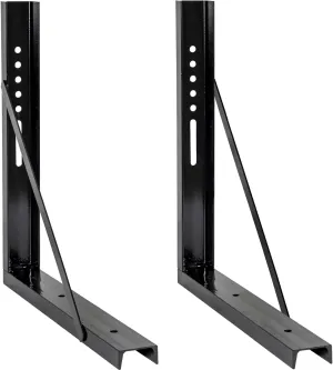 Buyers Products 1701015 Heavy Duty Welded Black Structural Steeling Mounting Brackets for Underbody Truck Tool Box, Set of 2, 24 x 24, Corrosion Resistant, Universal Hole Pattern For Quick Mounting
