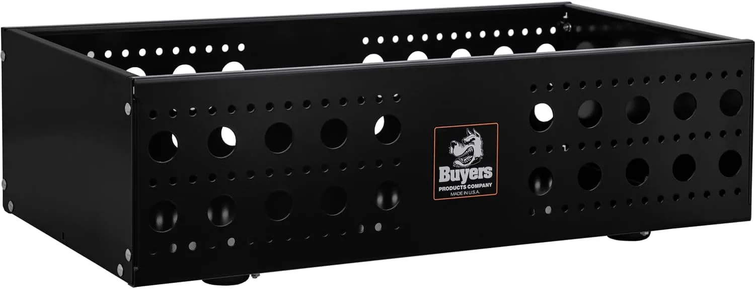 Buyers Products 1744136 Multi-Purpose Storage Basket for Trucks, Service Bodies, Tractors, UTVs, 18 x 10 x 36 Inch, Universal and Combinable Storage and Cargo Solution for Tools, Equipment & Gear