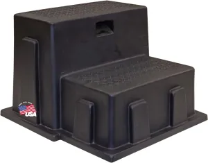 Buyers Products 3013658 Polymer Step, Made in The USA, Non-Skid Surface, Ideal Entrance Stairs for Campers, RVs, Boats, Lightweight & Easy to Carry
