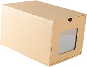 Cabilock Shoes Storage Box Sturdy Made of Thickened Cowhide Paper Easy to Use at Home