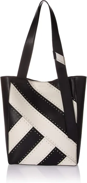 Calvin Klein Karsyn Nappa Leather Stud Belted North/South Tote