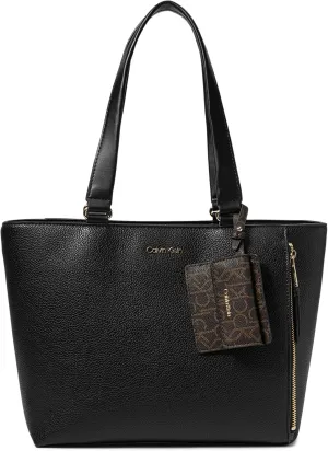 Calvin Klein Pia Casual Tote, Black/Gold