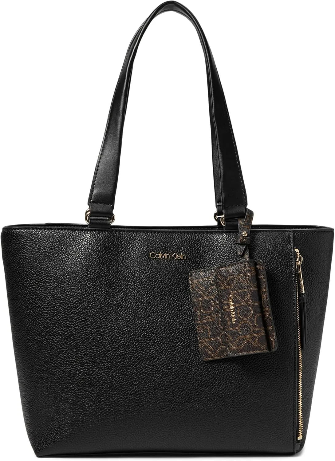 Calvin Klein Pia Casual Tote, Black/Gold