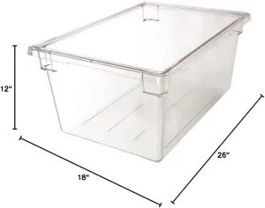 Cambro 182612CW Food Storage Box, Full-Size, 17 Gallon