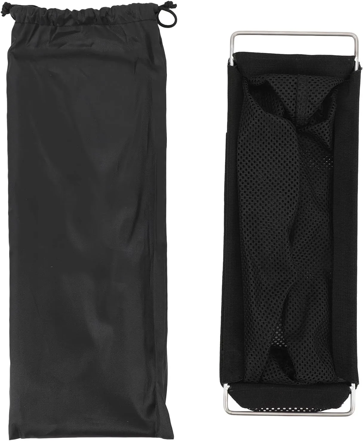 Camping Table Storage Pouch, Lightweight Folding Mesh Basket, Compatible with IGT Unit Tables, Sturdy Stainless Steel and Polyester Construction, to Fold and Carry for Outdoor Adv