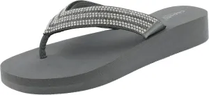 Capelli New York Ladies EVA Wedge Flip Flops