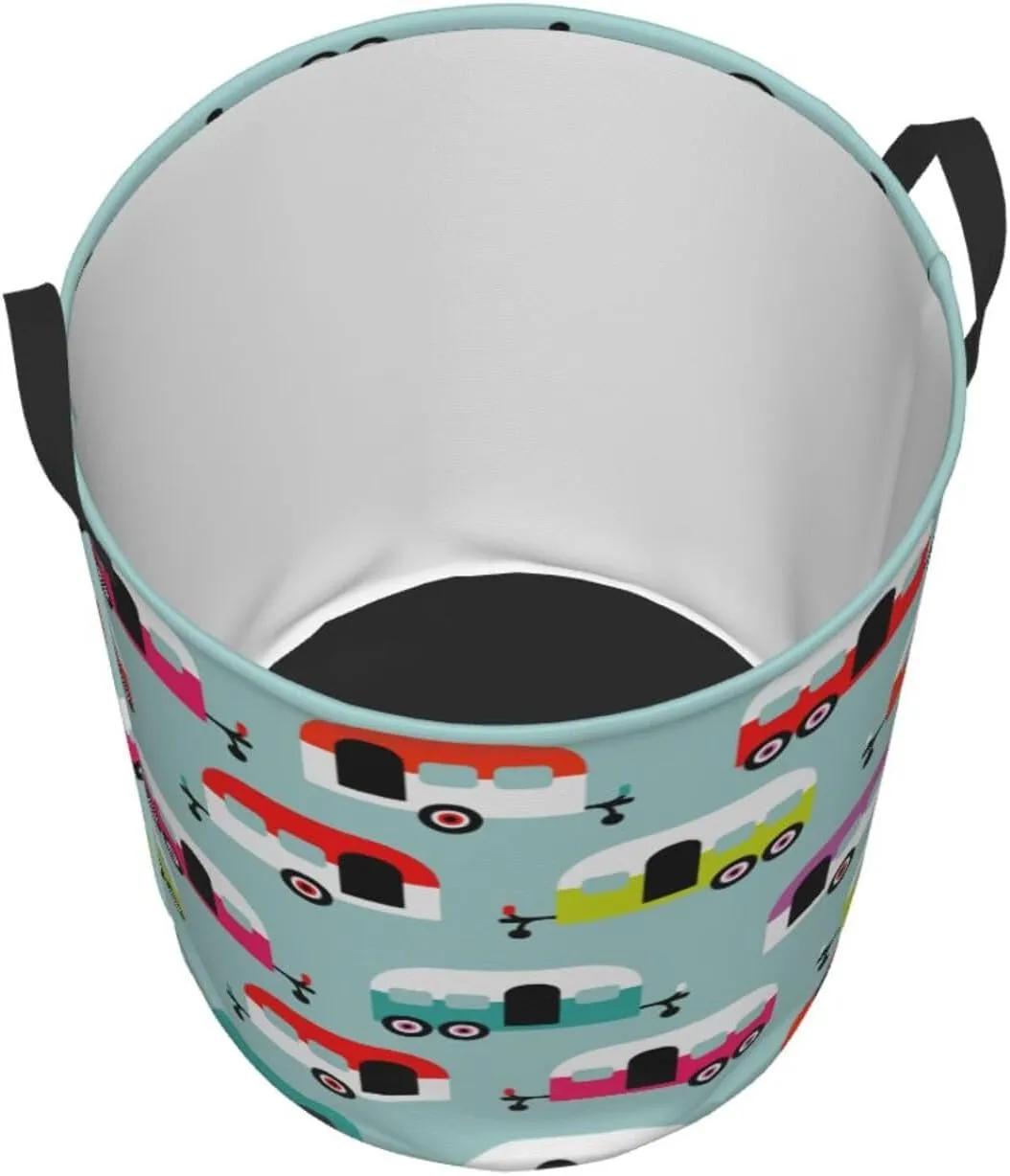 caravan Large Laundry Basket Collapsible Laundry Baskets With Handles Round Laundry Hamper Storage Basket, Waterproof Hamper For Laundry Bag Travel Dirty Clothes Basket laundry