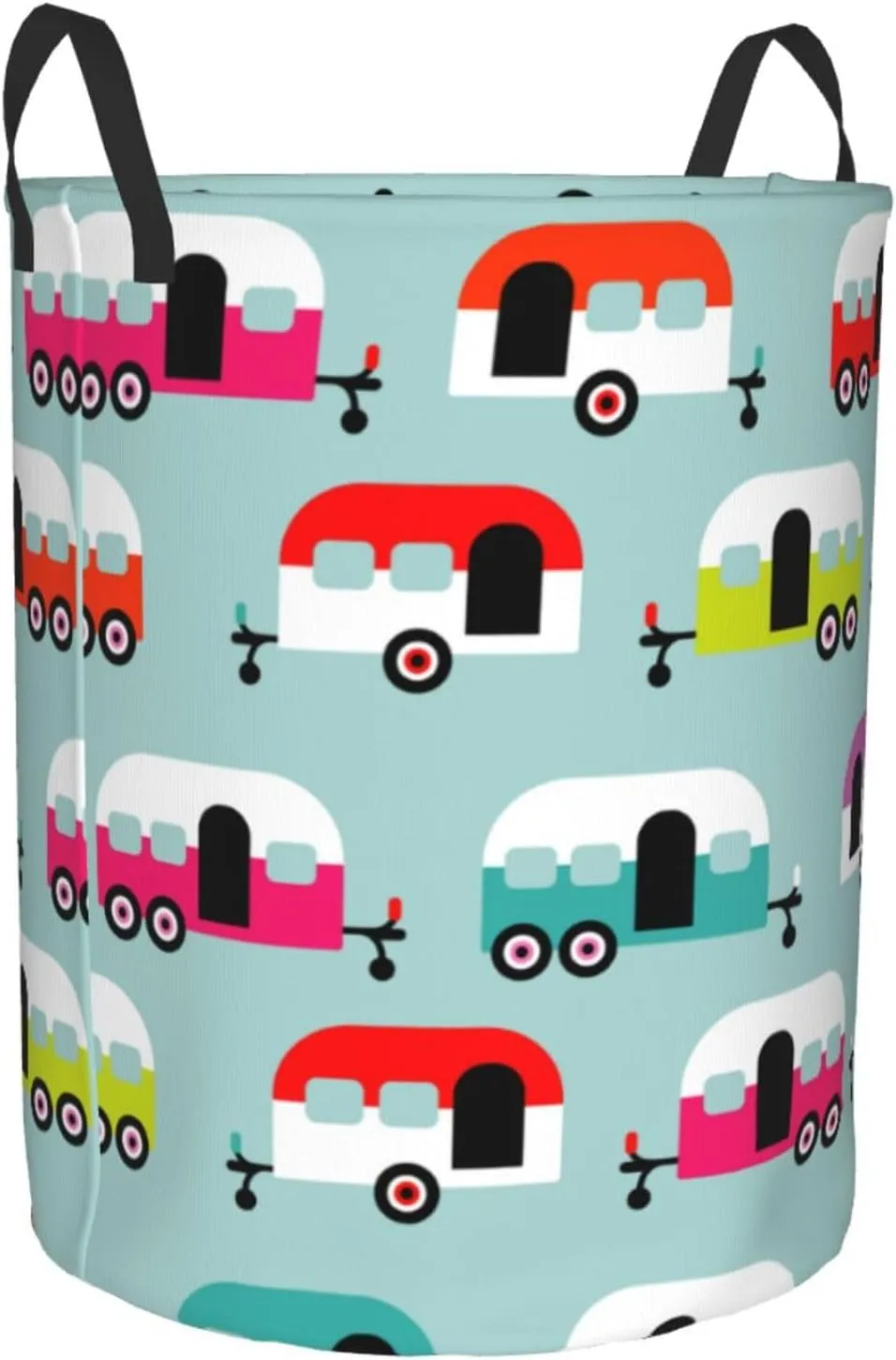 caravan Large Laundry Basket Collapsible Laundry Baskets With Handles Round Laundry Hamper Storage Basket, Waterproof Hamper For Laundry Bag Travel Dirty Clothes Basket laundry