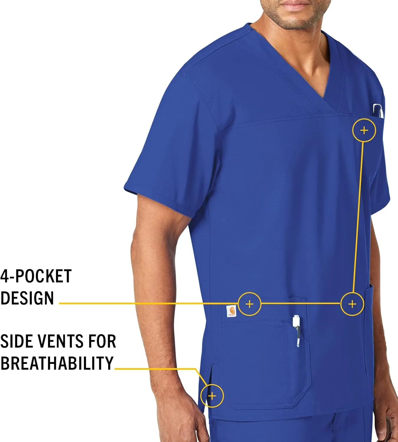 Carhartt Men's Ripstop Multi-Pocket Scrub Top
