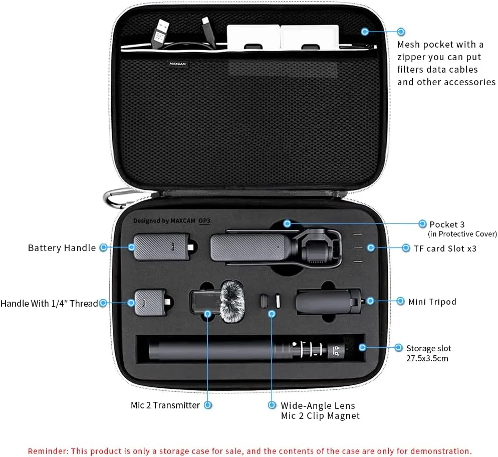 Carrying Large Case Compatible with Osmo Pocket 3 Creator Combo