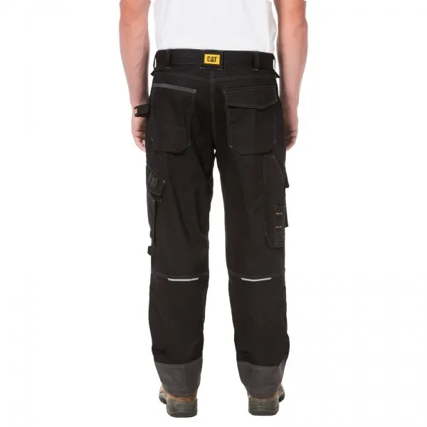 CAT H2O DEFENDER Mens Cotton/Polyester Work Trousers Black