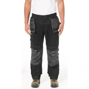 CAT H2O DEFENDER Mens Cotton/Polyester Work Trousers Black