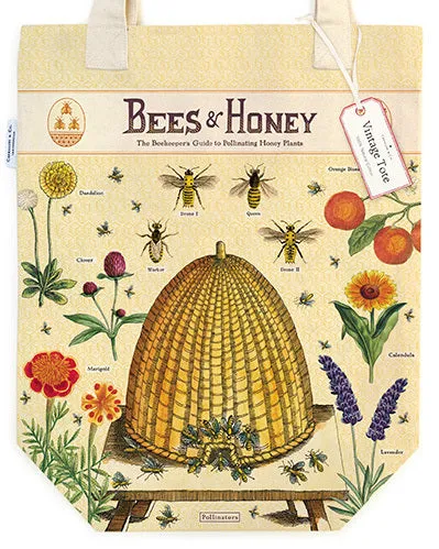 Cavallini & Co. Bees & Honey Cotton Tote Bag