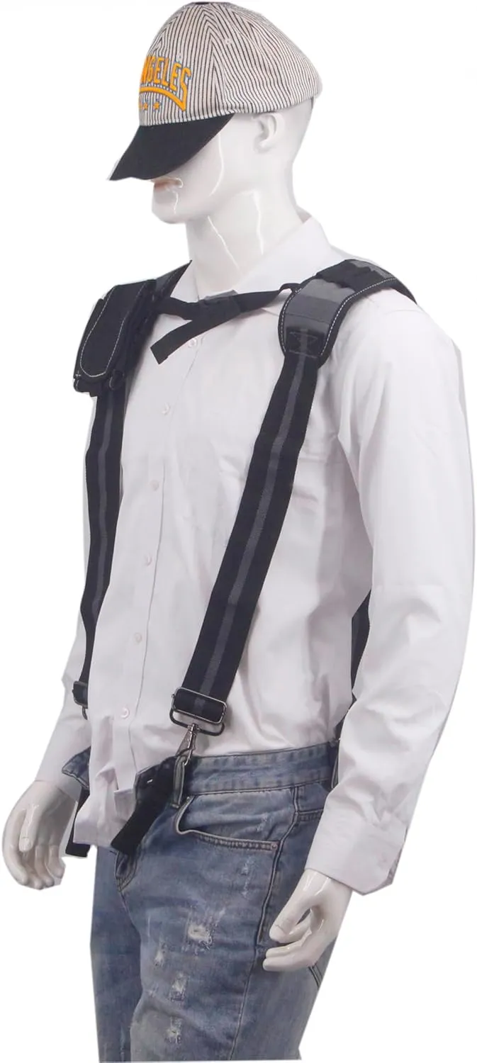 Cedriany Tool Belt Suspenders for Work Belt Suspenders Heavy Duty Padded with Attachment Loops for Men