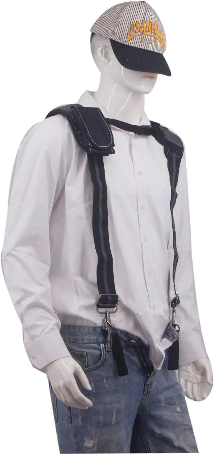 Cedriany Tool Belt Suspenders for Work Belt Suspenders Heavy Duty Padded with Attachment Loops for Men