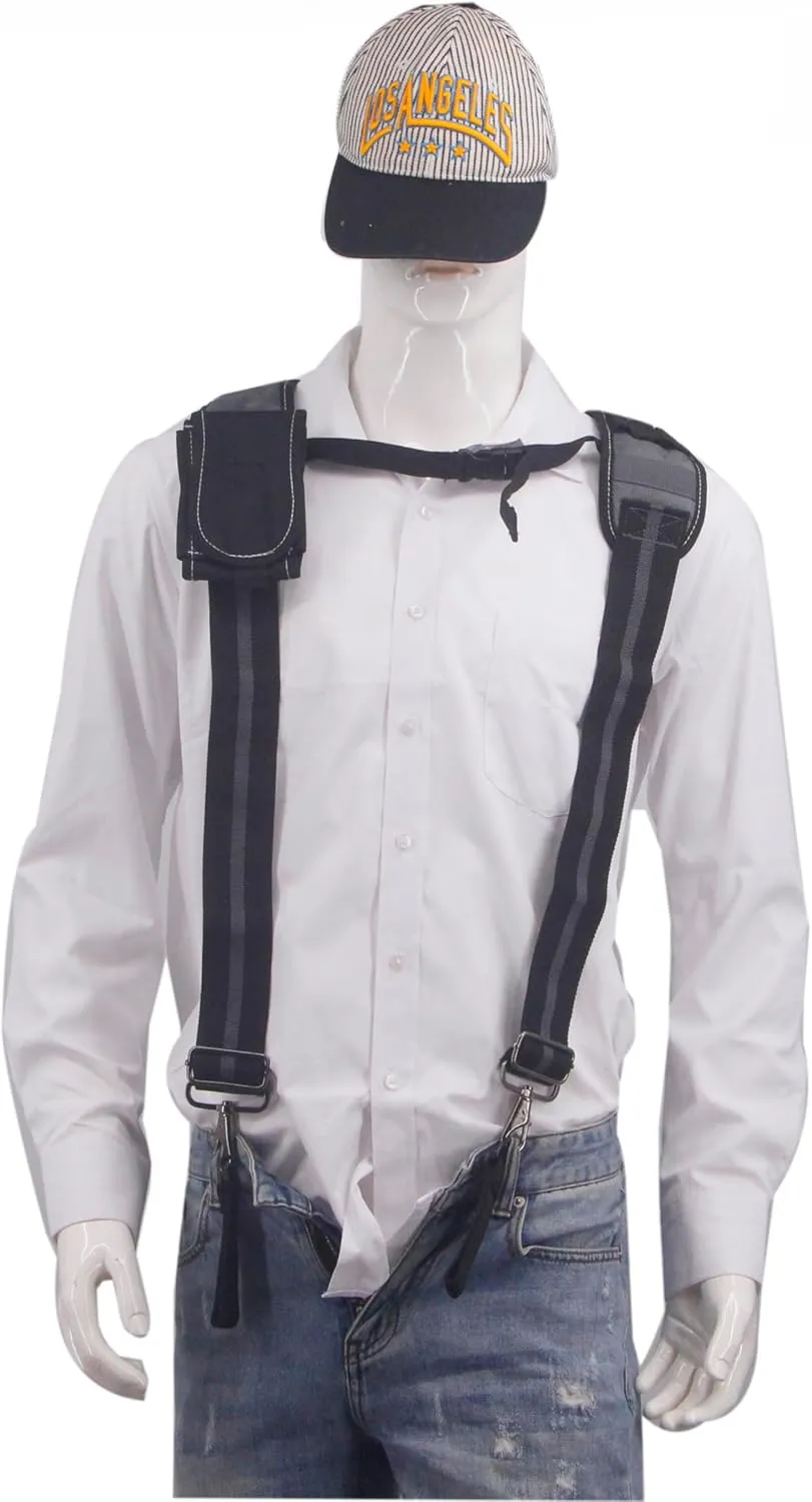 Cedriany Tool Belt Suspenders for Work Belt Suspenders Heavy Duty Padded with Attachment Loops for Men