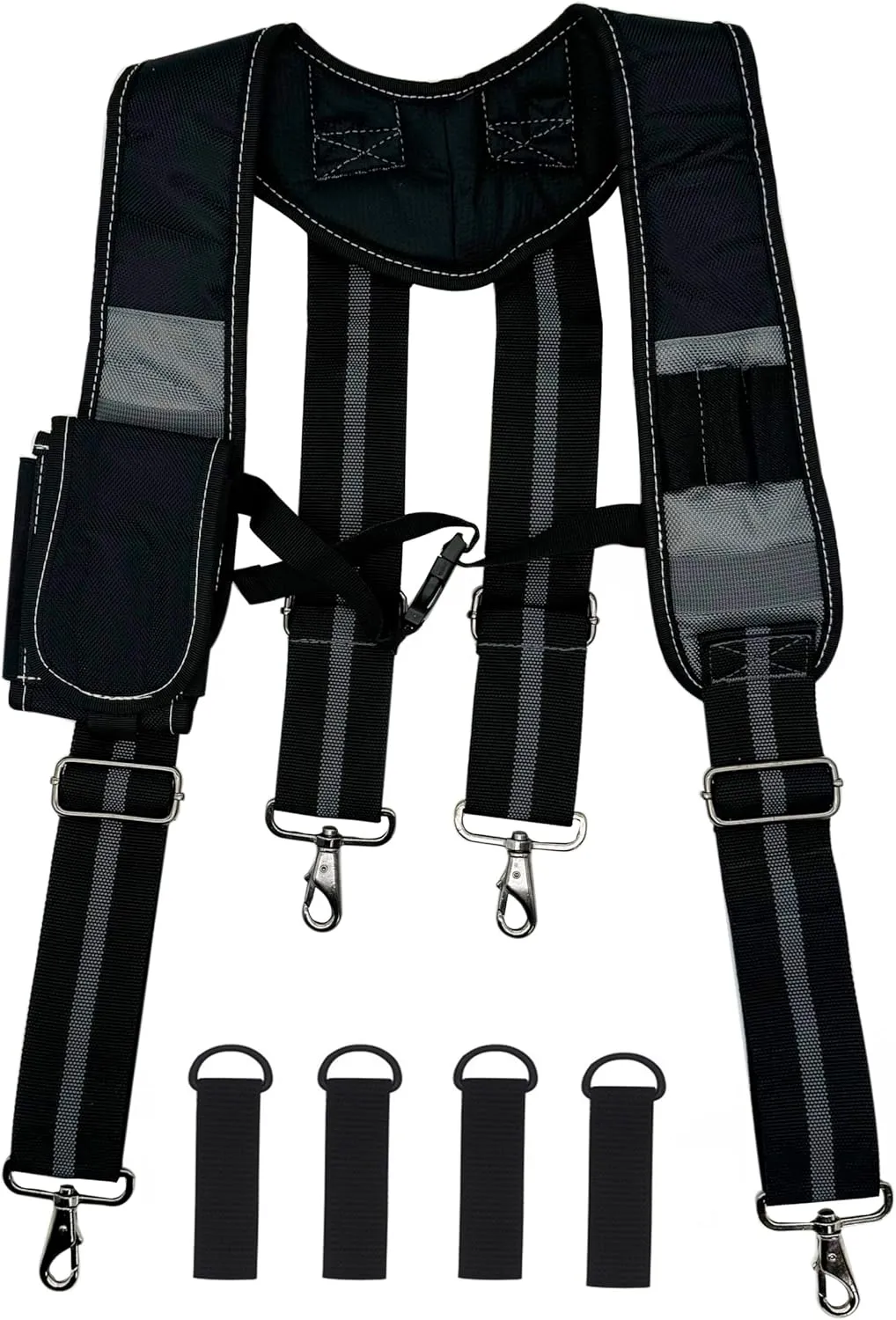Cedriany Tool Belt Suspenders for Work Belt Suspenders Heavy Duty Padded with Attachment Loops for Men