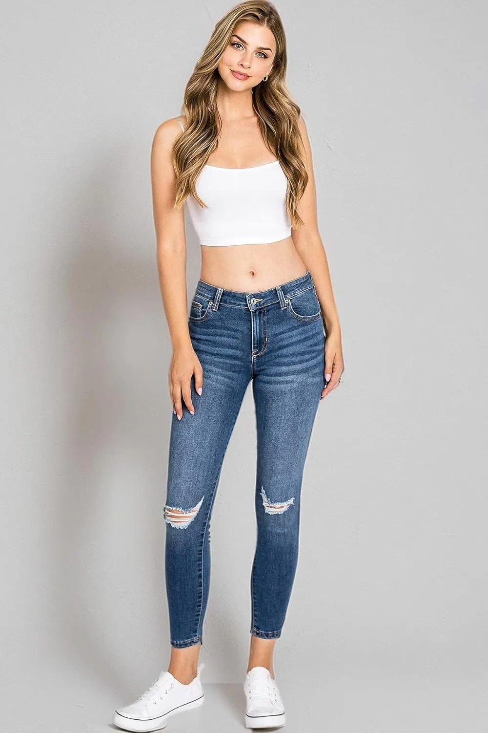 Celebrity Pink Women's Juniors Mid-Rise Renewable Sustainable Jeans