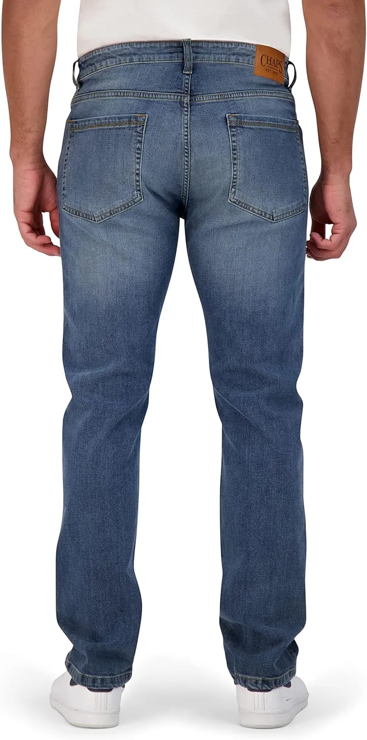 Chaps Men's Jeans - Straight Leg Comfort Stretch Denim Jeans - Regular Slim Fit Jeans for Men
