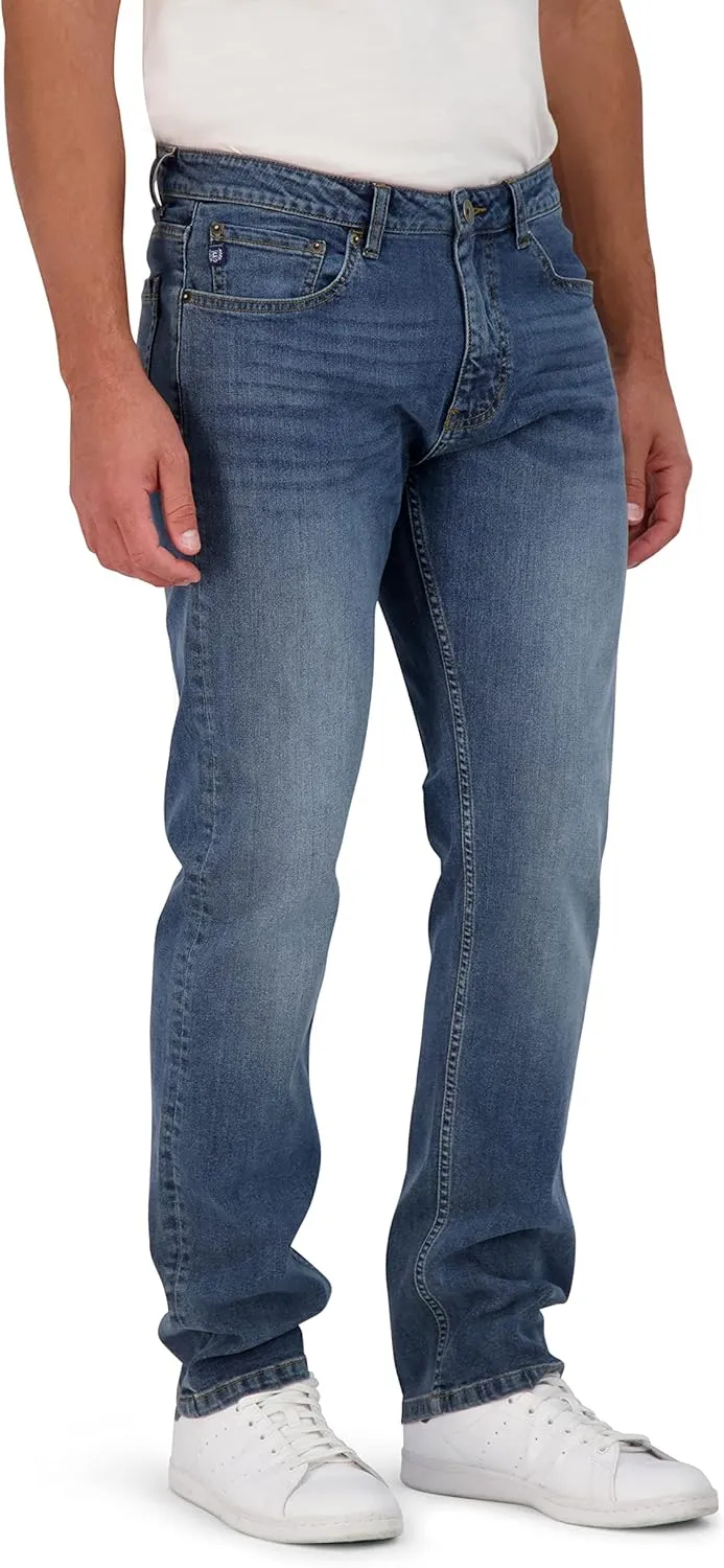 Chaps Men's Jeans - Straight Leg Comfort Stretch Denim Jeans - Regular Slim Fit Jeans for Men