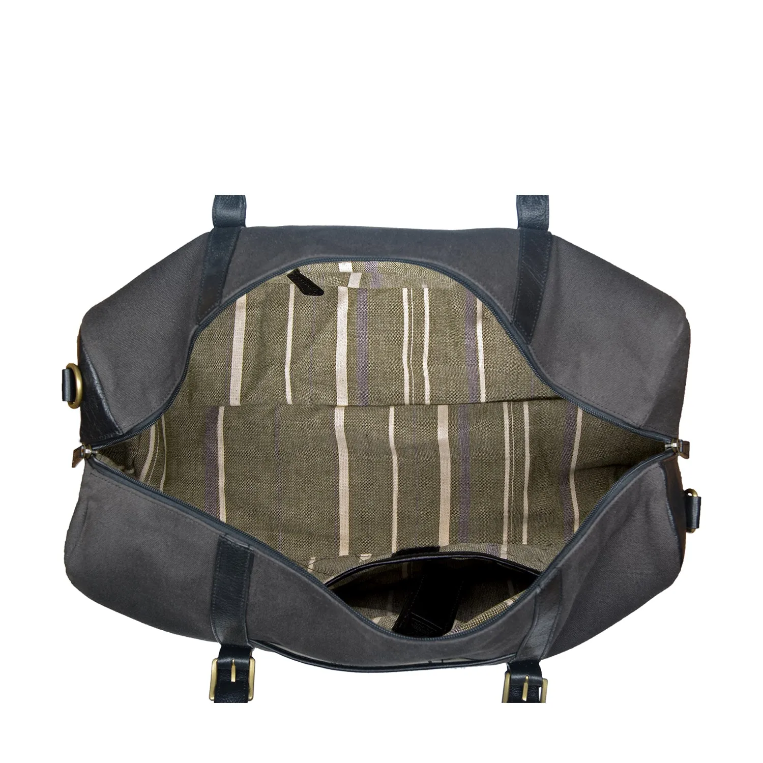 Charles Canvas & Leather Cabin Travel Duffle Weekend Bag