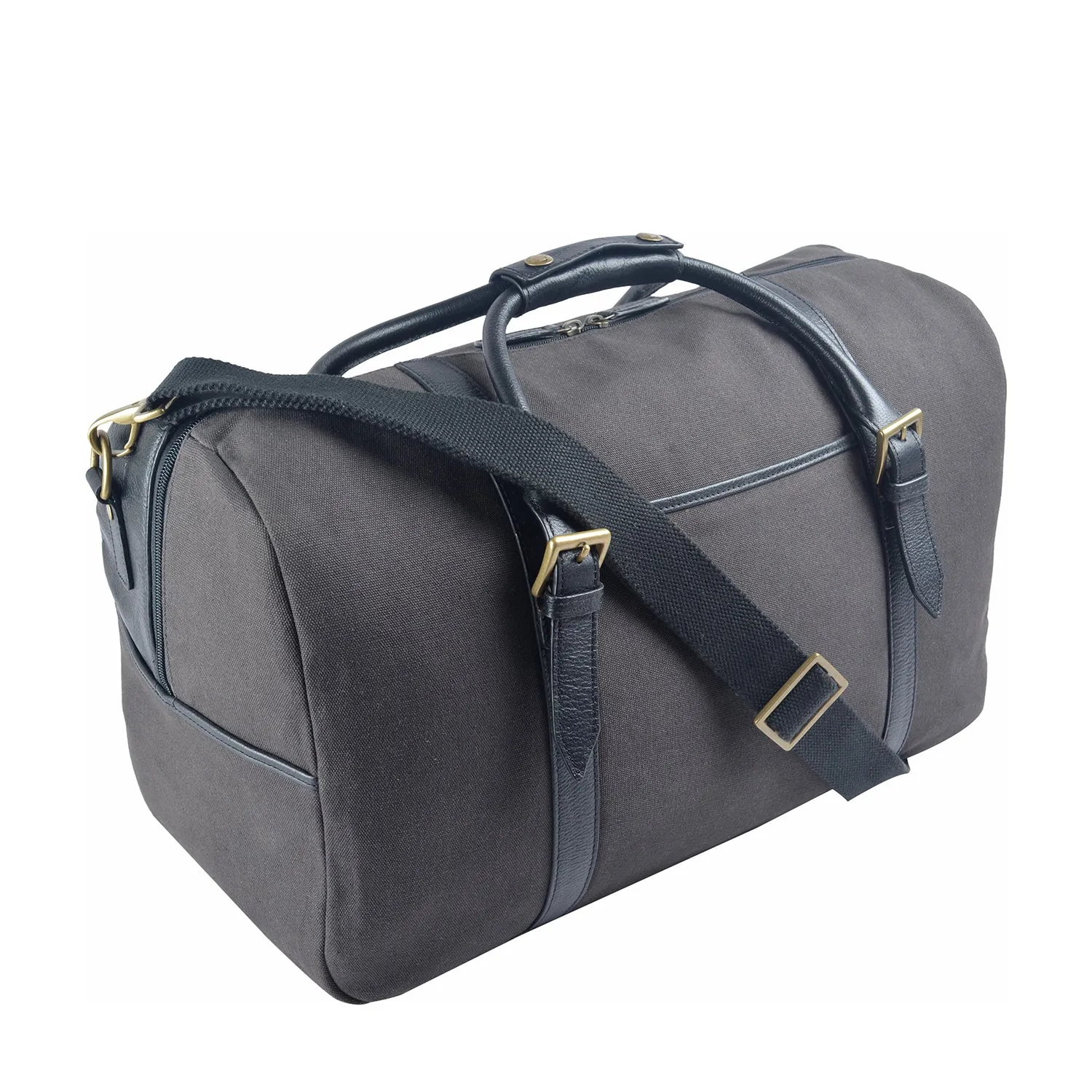 Charles Canvas & Leather Cabin Travel Duffle Weekend Bag