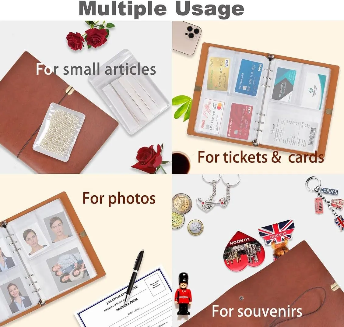 ChezMax Jewelry Organizer, Jewelry Storage Book with Pockets, Foldable Earrings Travel Album, PU Leather Accessories Holder Booklet for Bracelets Necklace Rings (64 Grids 64 Anti-Oxidation PVC Bags)
