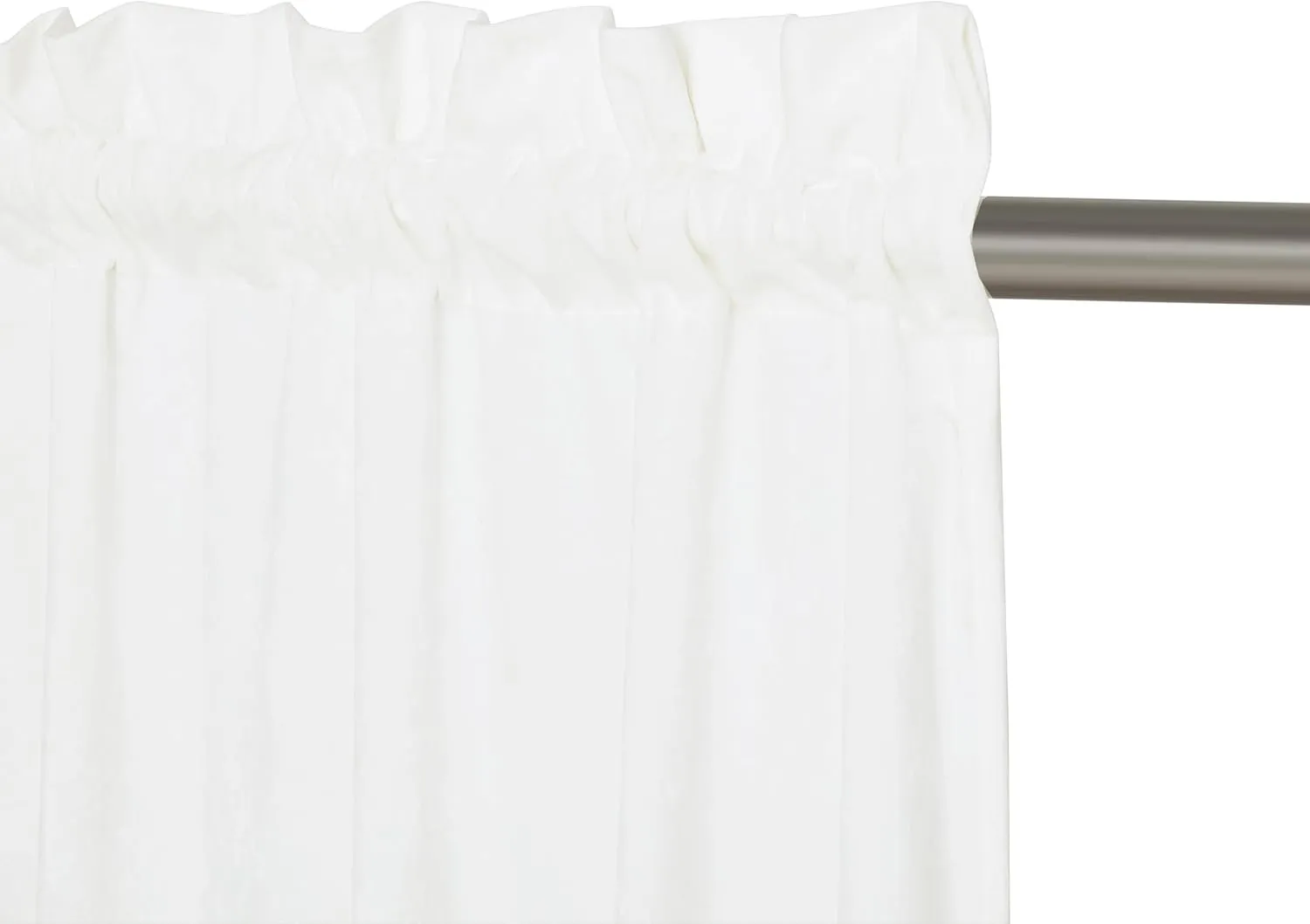 Chezmoi Collection Lux Cream White Crushed Velvet Curtains 2 Panel Set - 72 inches Long Room Darkening Luxury Distressed Velvet Rod Pocket Window Drapes for Living Room Bedroom 50" W x 72" L
