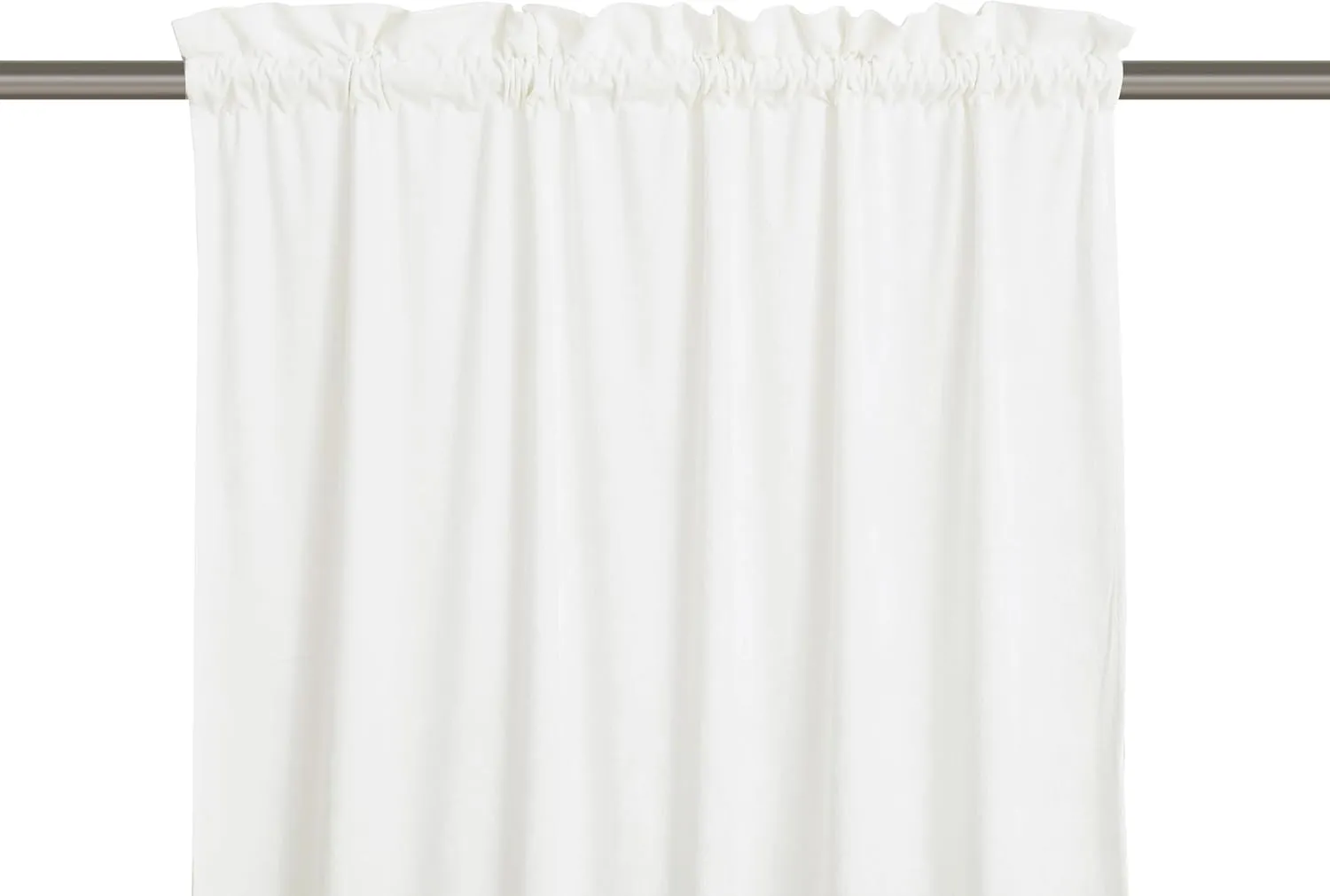 Chezmoi Collection Lux Cream White Crushed Velvet Curtains 2 Panel Set - 72 inches Long Room Darkening Luxury Distressed Velvet Rod Pocket Window Drapes for Living Room Bedroom 50" W x 72" L