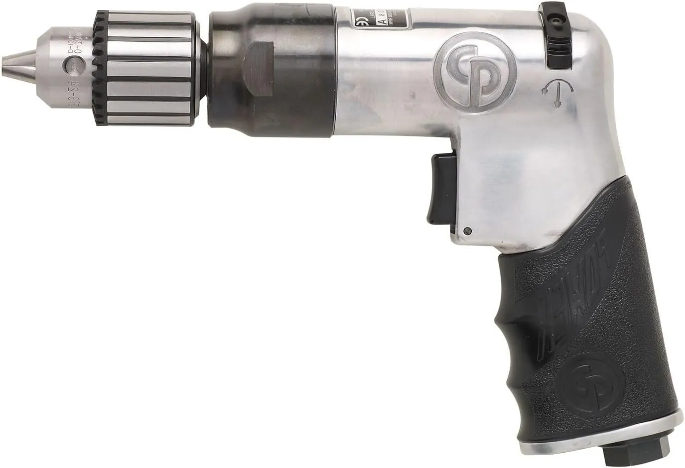 Chicago Pneumatic CP789R-26 - Air Power Drill, 3/8 Inch (10mm), Reversible, Keyed Chuck, Aluminum Housing, Pistol Handle, 0.43 HP / 320 W, Stall Torque 3.1 ft. lbf / 4.2 NM, 2600 RPM, Home Improvement