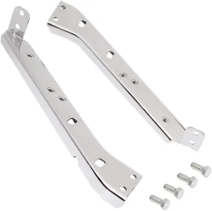 Chrome Saddlebag Rail Support Bracket Left & Right Side Fit for Harley Touring FLT FLHT FLHR FLTR FLHX 1985-2008