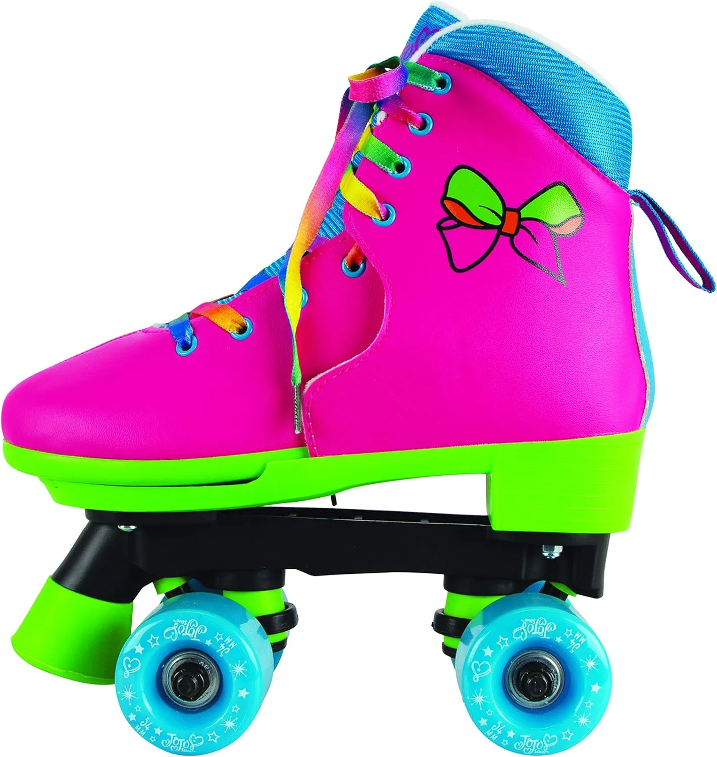 Circle Society Adjustable Kids Roller Skates, Sizes 12-3 & 3-7 US, Indoor & Outdoor Roller Skates, Comfortable Lace-Up Design for Beginners, Fun Gift for Girls, Toddler Quad Skates for Youth & Teens